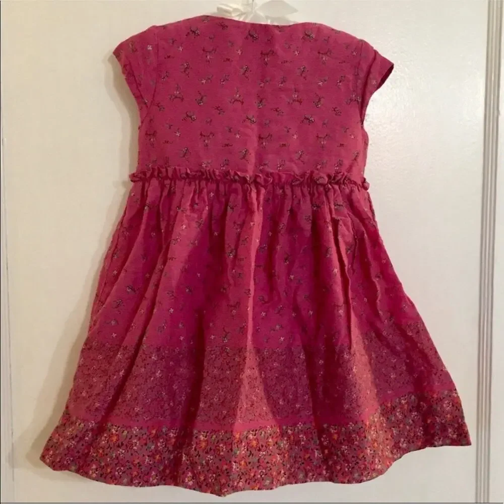 Gap Toddler Girl Pink Floral Short-Sleeve Dress 2T